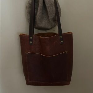Portland Leather Dark Brown Tote